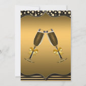 Phantastischer prächtiger, wunderschöner Gold- und Einladung (Rückseite)