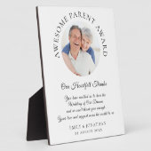 Phantastischer Preis für Eltern Danke Hochzeit Fotoplatte (Seite)