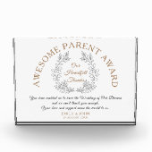 Phantastischer Preis für Eltern Danke von Bride & Fotoblock (Vorderseite)