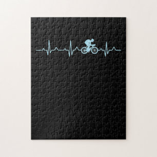 phantastischer Radfahrer Herzschlag Mountainbike Puzzle