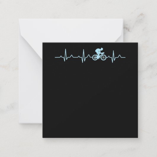 phantastischer Radfahrer Herzschlag Mountainbiking Mitteilungskarte (Vorderseite)