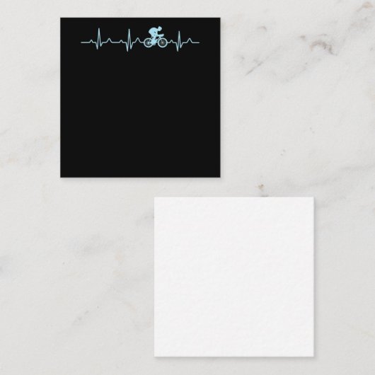 phantastischer Radfahrer Herzschlag Mountainbiking Mitteilungskarte (Vorne/Hinten)