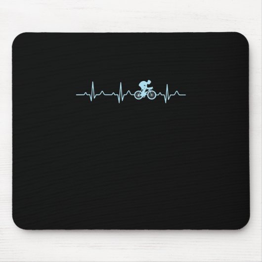 phantastischer Radfahrer Herzschlag Mountainbiking Mousepad (Vorne)