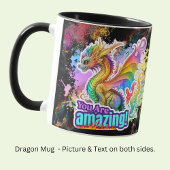 Phantastischer Rainbow Soft Pastel Dragon mit Flüg Tasse