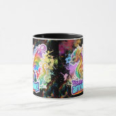 Phantastischer Rainbow Soft Pastel Dragon mit Flüg Tasse (Zentrum)