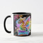 Phantastischer Rainbow Soft Pastel Dragon mit Flüg Tasse (Links)