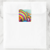 Phantastischer Regenbogenaufkleber Quadratischer Aufkleber (Tasche)