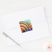 Phantastischer Regenbogenaufkleber Quadratischer Aufkleber (Umschlag)