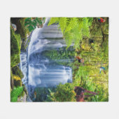 Phantastischer Regenwald und Tiere Fleecedecke (Vorderseite (Horizontal))