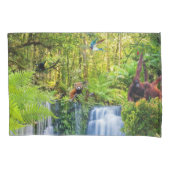 Phantastischer Regenwald und Tiere Kissenbezug (Vorderseite)