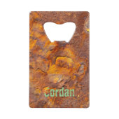 Phantastischer Rusty Iron Individuelle Name Geldbeutel Flaschenöffner (Vorderseite)