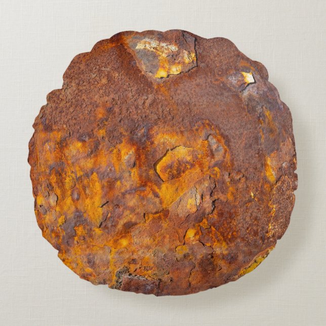 Phantastischer Rusty Iron Rundes Kissen (Vorderseite)