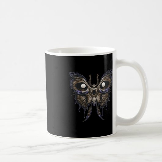 Phantastischer Schmetterling-Schädel - Spooker Hal Kaffeetasse (Rechts)
