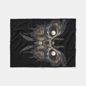 Phantastischer Schmetterlingsschädel - unheimlich Fleecedecke (Vorderseite (Horizontal))