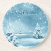 Phantastischer Schneetag, Weihnachtsbaum Getränkeuntersetzer (Vorne)