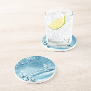 Phantastischer Schneetag, Weihnachtsbaum Getränkeuntersetzer