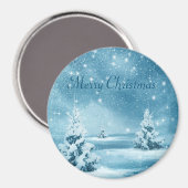 Phantastischer Schneetag, Weihnachtsbaum Magnet (Vorderseite/Rückseite)