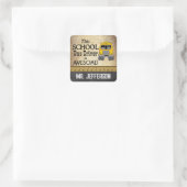 Phantastischer Schulbusfahrer | VINTAG Quadratischer Aufkleber (Tasche)