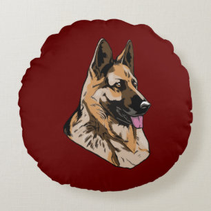 Phantastischer Schutzhund Rundes Kissen