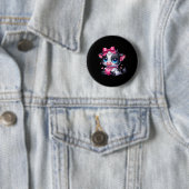 Phantastischer schwarzer und weißer Kuhhalter Herz Button (Beispiel)