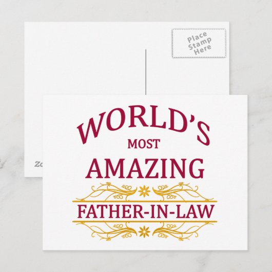 Phantastischer Schwiegervater Postkarte (Vorne/Hinten)