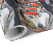 Phantastischer sibirischer Husky Weihnachtsgebäck Geschenkpapier (Rolleneckpunkt)