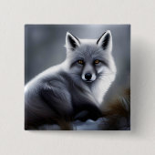 Phantastischer Silberfuchs Button (Vorderseite)
