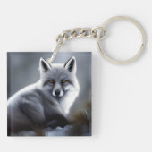 Phantastischer Silberfuchs Schlüsselanhänger (Rückseite)