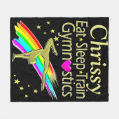 PHANTASTISCHER SLEEP GYMNASTICS PERSONALISIERTER B FLEECEDECKE (Vorderseite (Horizontal))