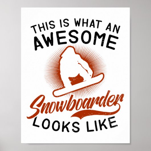Phantastischer Snowboarder sieht aus wie Design Sn Poster (Vorne)