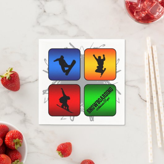 Phantastischer Snowboardungsstil Serviette (Beispiel)