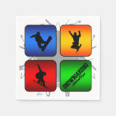 Phantastischer Snowboardungsstil Serviette (Vorderseite)