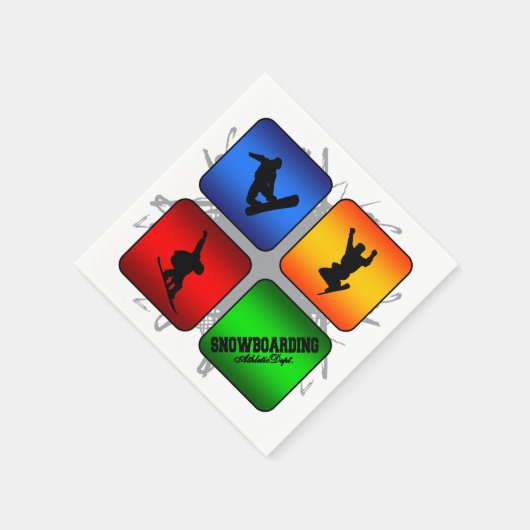 Phantastischer Snowboardungsstil Serviette (Ecke)