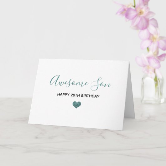 phantastischer Sohn zum Geburtstag blauer grauer G Karte (Orchidee)