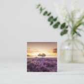 Phantastischer Sonnenaufgang Single und lila Heide Telefonnummerkarte (Stehend Vorderseite)