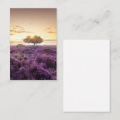 Phantastischer Sonnenaufgang Single und lila Heide Visitenkarte (Vorne/Hinten)