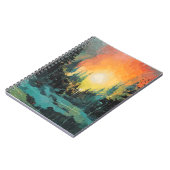 Phantastischer Sonnenaufgang über der Bergwelt Notizblock (Linke Seite)