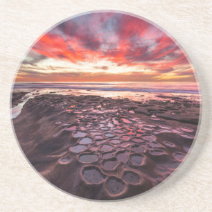 Phantastischer Sonnenuntergang an den Gezeiten Getränkeuntersetzer