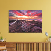 Phantastischer Sonnenuntergang an den Gezeitenpool Leinwanddruck (Insitu (Wohnzimmer))