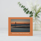 Phantastischer Sonnenuntergang auf der Postkarte v (Stehend Vorderseite)