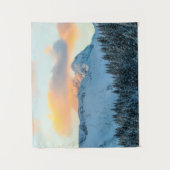 Phantastischer Sonnenuntergang oberhalb des Gebirg Wandteppich (Vorderseite)