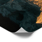 Phantastischer Sonnenuntergang über Wolken und son Poster (Ecke)