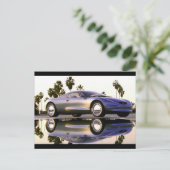 Phantastischer Sportwagen Postkarte (Stehend Vorderseite)