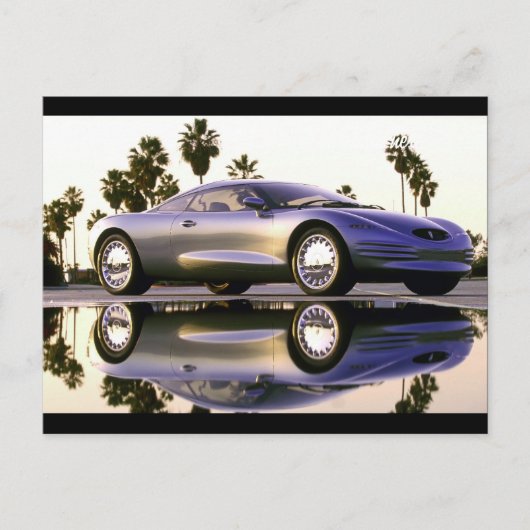 Phantastischer Sportwagen Postkarte (Vorderseite)