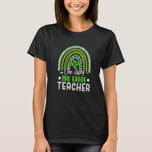 Phantastischer St Patricks Day Zweite Klasse Lehre T-Shirt (Vorderseite)
