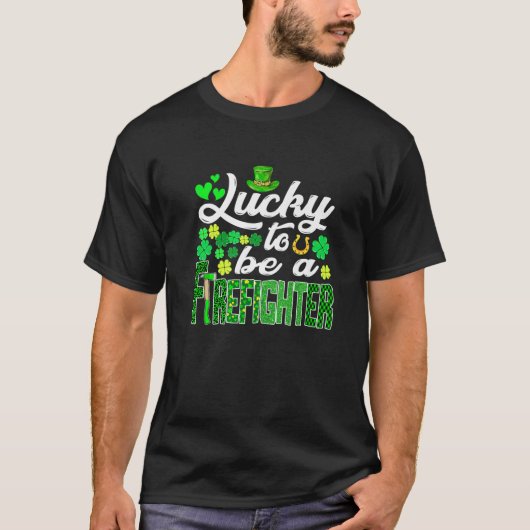 Phantastischer St. Patricks-Tag zum Feuerwehrmann T-Shirt (Vorderseite)