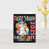 Phantastischer Start 2025 Abitur wie Unicorn Grad Karte (Gelbe Blume)
