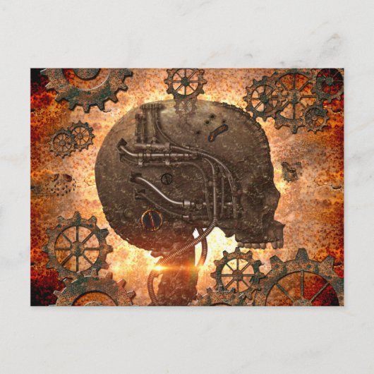 Phantastischer Steampunk Postkarte (Vorderseite)
