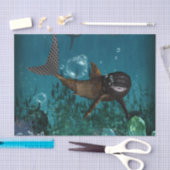 Phantastischer Steampunkhai Seidenpapier (Handwerk)