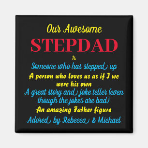 Phantastischer Stepdad Vatertag Zitat Black Magnet